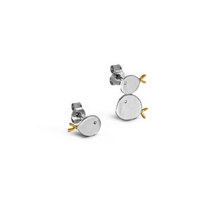 Fish company Earrings, Silver Earrings, Statement Earrings, Geometric Earrings, Signature Earrings, Statement Jewellery image 1