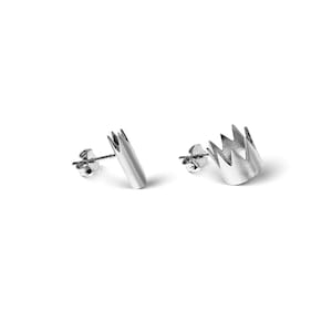 Crown Earrings, Silver Earrings, Statement Earrings, Geometric Earrings, Signature Earrings, Statement Jewellery