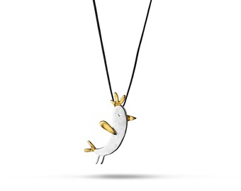 Bird Necklace, Silver Necklace, Charm Necklace, Gift for her, Modern Design, Unique Handmade