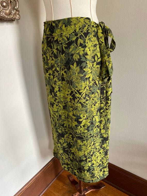 Vintage JonesWear long wrap skirt, size 14 wrap s… - image 6