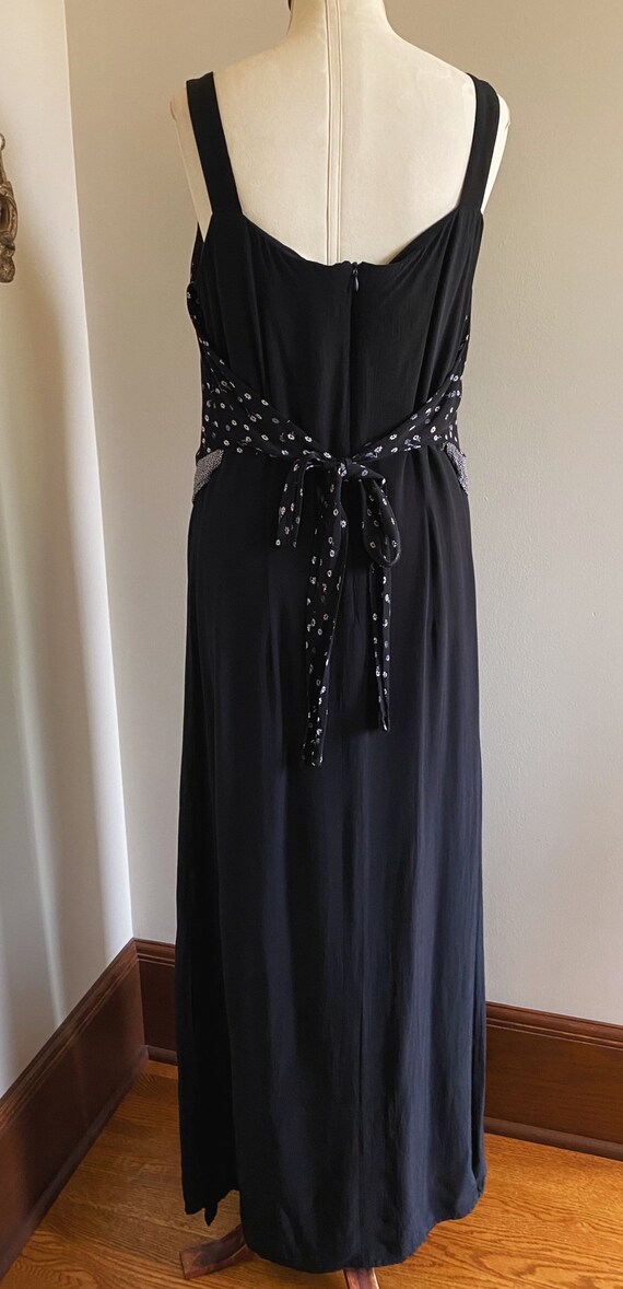 Vintage sleeveless maxi dress, womens black maxi … - image 7