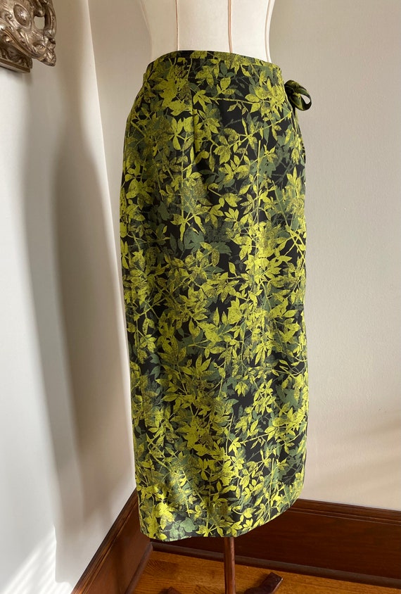 Vintage JonesWear long wrap skirt, size 14 wrap s… - image 4