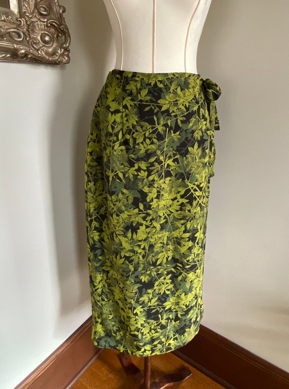 Vintage JonesWear long wrap skirt, size 14 wrap s… - image 2
