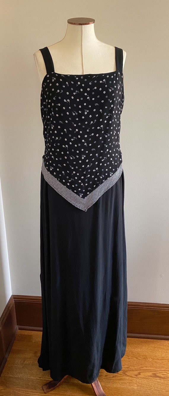 Vintage sleeveless maxi dress, womens black maxi … - image 4