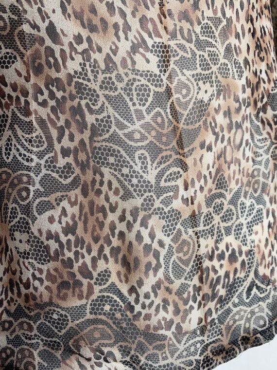 Vintage sheer blouse, patterned sheer blouse, lon… - image 8