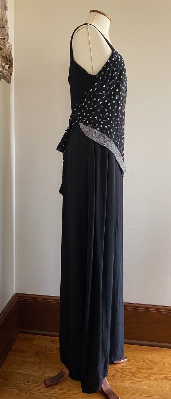 Vintage sleeveless maxi dress, womens black maxi … - image 5