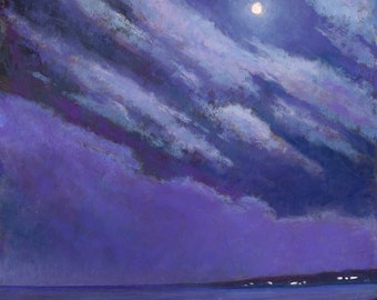 Margarita's Moon - Giclee print of an original pastel painting by Rochester, NY artist, Colette Savage