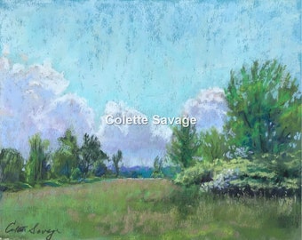 Clouds on the Horizon - Original Pastel Painting