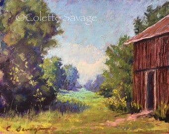 Distant Days - Giclee Print of Original Pastel Painting by Colette Savage