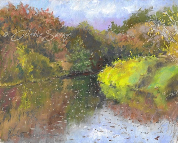 A Bend in the Creek Original Pastel Painting