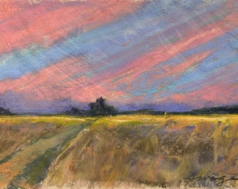 Cotton Candy Sky - Original Pastel Painting