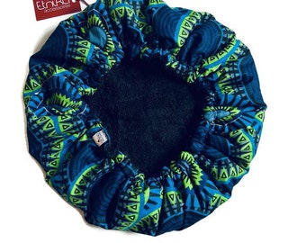 Hair heating cap - ankara microwavable hat - Etnika african Hair care bonnet