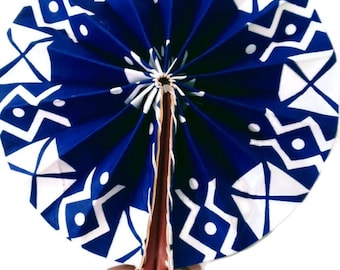 Ethnic print Home deco - African print Fan  - African print wall deco - Outdoor Wedding accessories