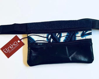 African print Leather fanny pack - Etnika accessories messager bag