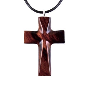 Handmade Wooden Cross Necklace Hand Carved Wood Cross - Etsy