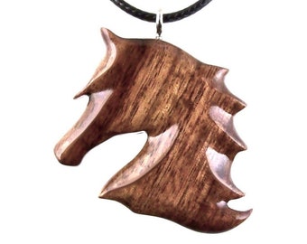 Horse Head Handmade Wooden Necklace Charm Eco Friendly Pendant Gift  #horses 