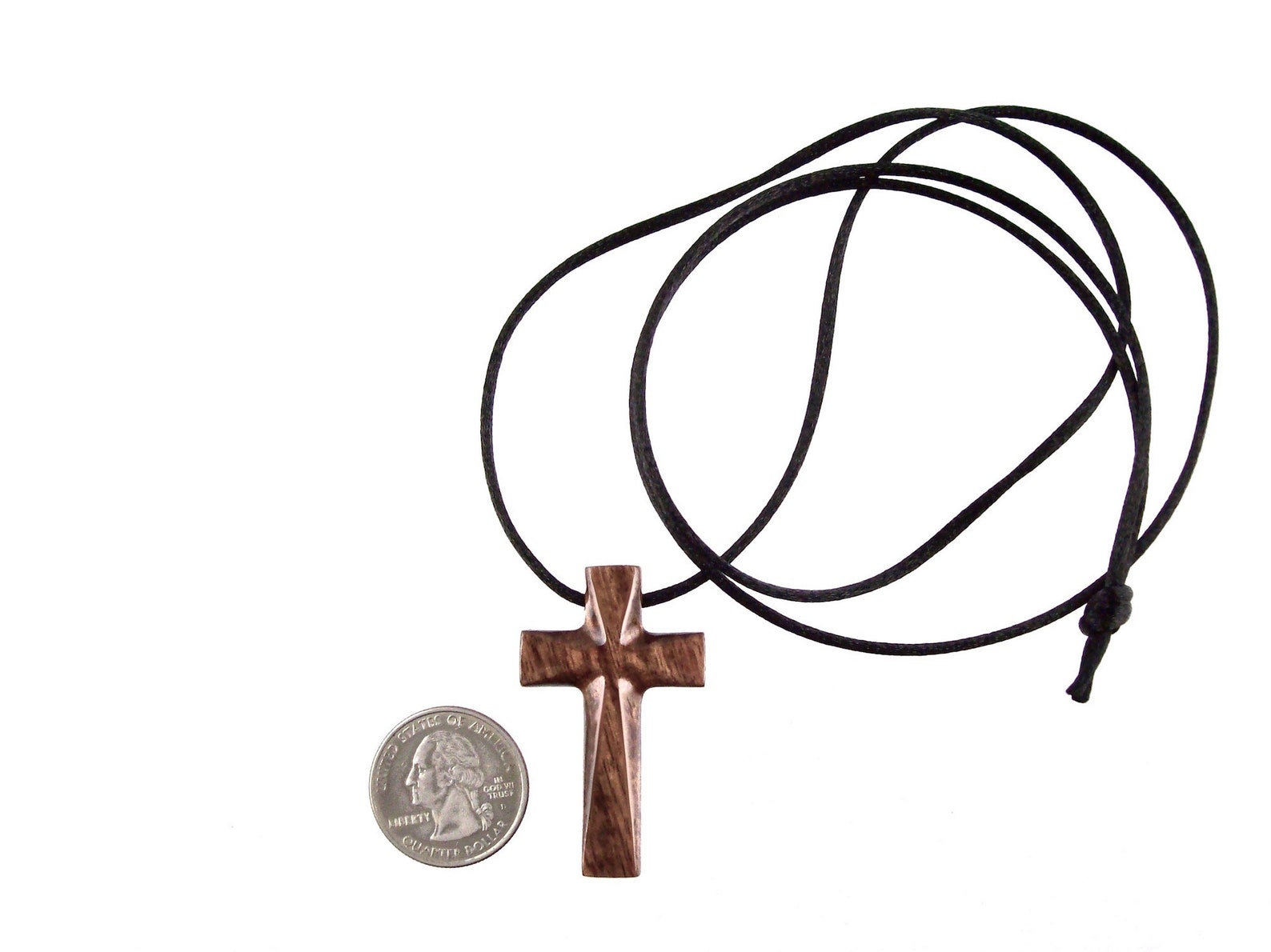 Hand Carved Wooden Cross Necklace Handmade Wooden Cross Etsy