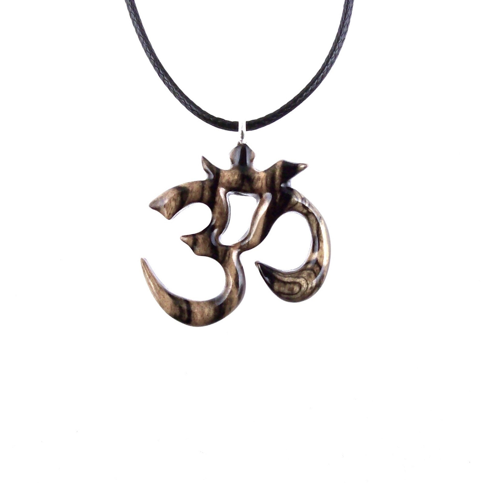 Hand Carved Om Pendant for Men or Women Wooden Ohm Necklace Yoga Gift for Him or Her Aum Wood Jewelry Etsy Australia
