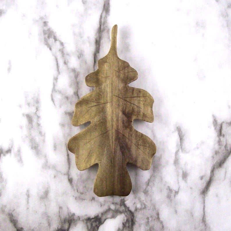 Wood Oak Leaf Magnet, Wooden Fridge Magnet Hand Carved in Poplarwood ...
