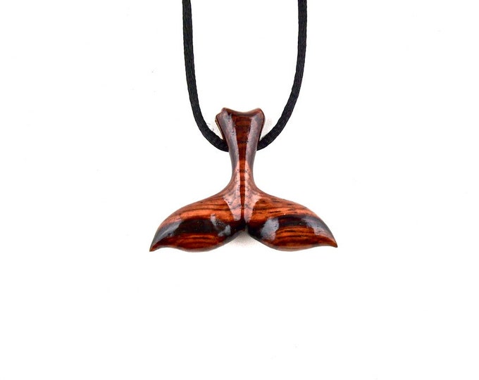 Wooden whale tail necklace Clearance