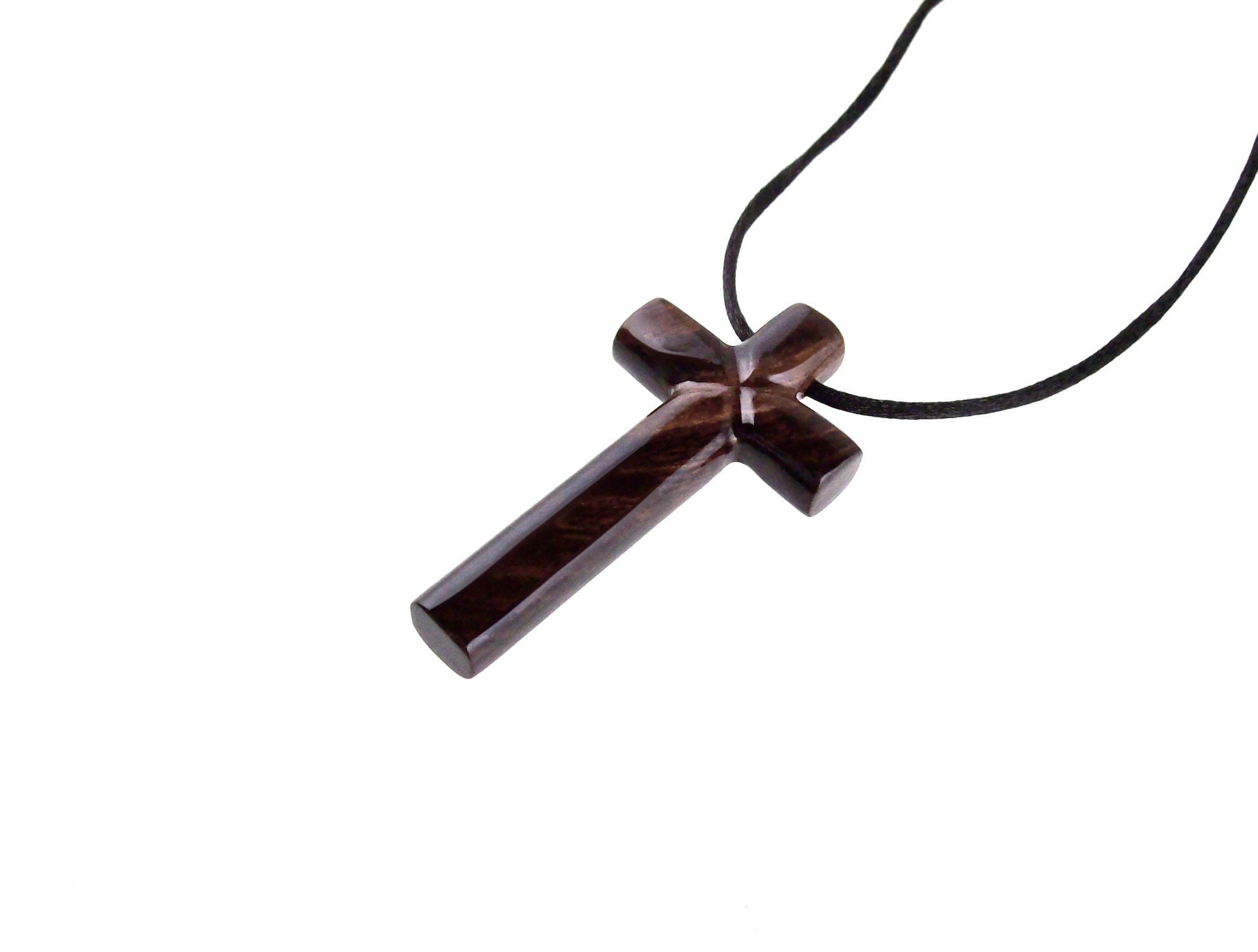 Large Wooden Cross Pendant Hand Carved Mens Wood Cross Etsy