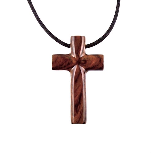 Women Cross Necklace Hand Carved Wooden Cross Pendant Wooden - Etsy