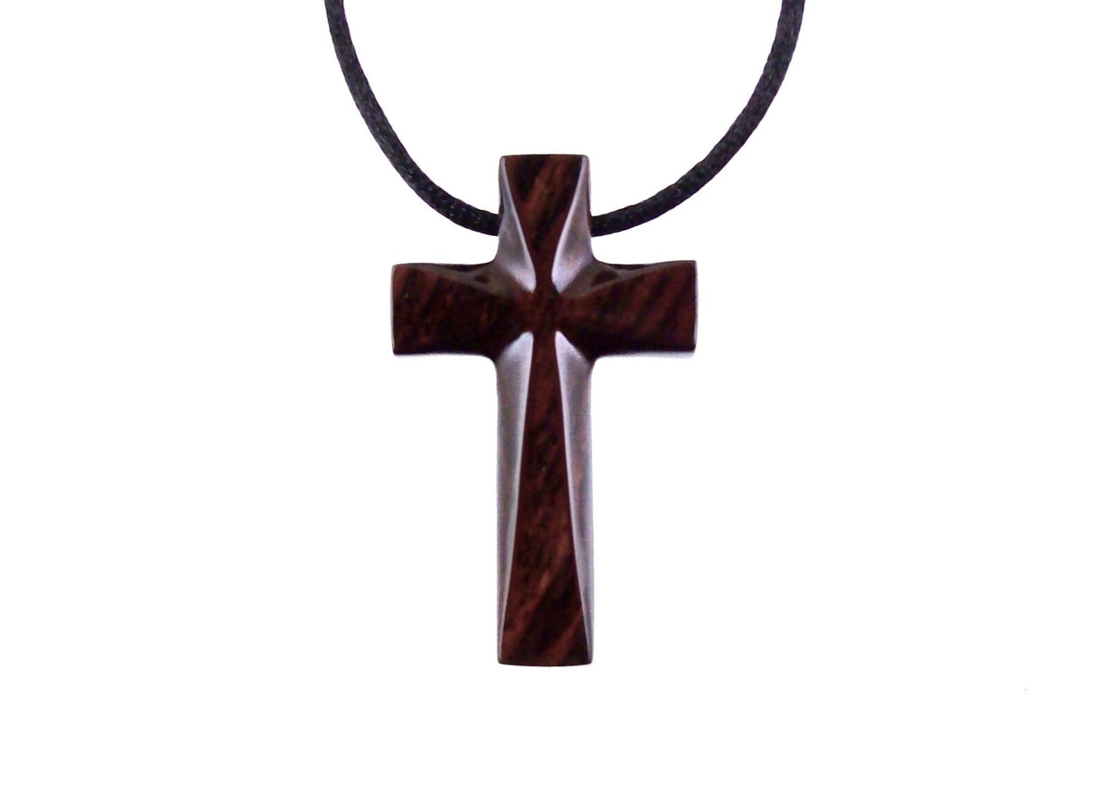 Wooden Cross Necklace Wood Cross Pendant Hand Carved Etsy