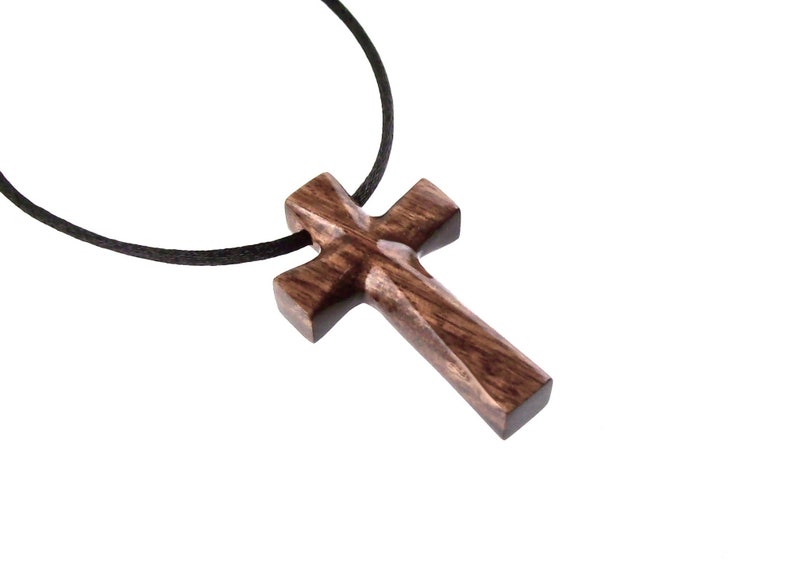Hand Carved Wooden Cross Necklace Handmade Wooden Cross - Etsy