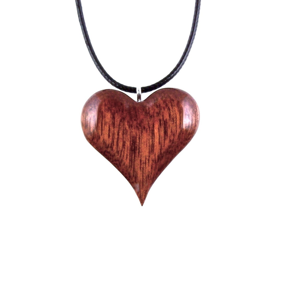 wooden heart necklace
