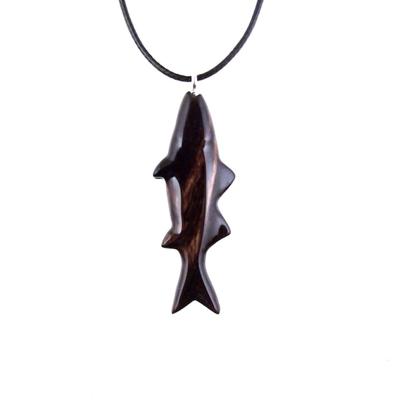 Hand Carved Fish Necklace, Wooden Striped Bass Pendant, Fishermen Jewelry,  Mens Wood Necklace, One of a Kind Gift for Him -  Canada