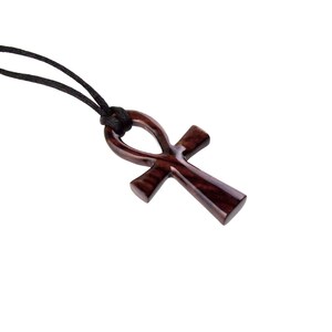 Wooden Ankh Pendant Hand Carved Egyptian Ankh Cross Necklace | Etsy