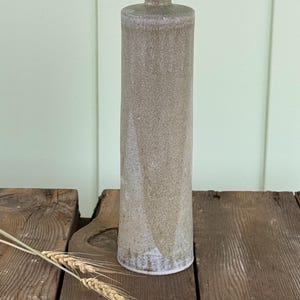 VINTAGE // mid century vase // MCM hand thrown studio artist signed // 11.5&quot; tall earthenware pottery ceramic stoneware cylinder