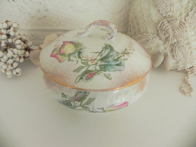 Antique 1800s Transferware Soap Dish / Lid / Strainer Mercer Etsy