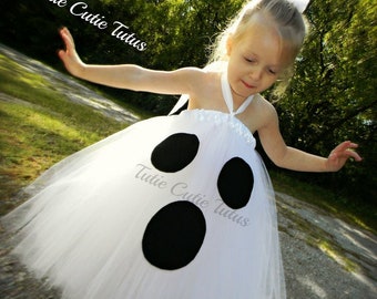 Halloween Ghost Tutu Dress Costume, Ghost Outfit White Ghost, Girls, Baby