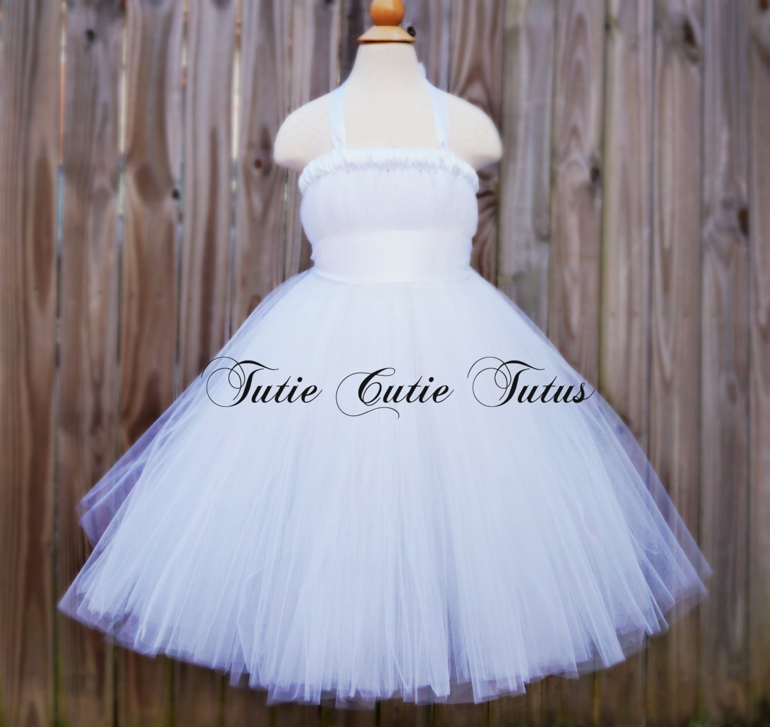 Elegant White Tutu Dress With Wide White Satin Sash NB 8 Etsy