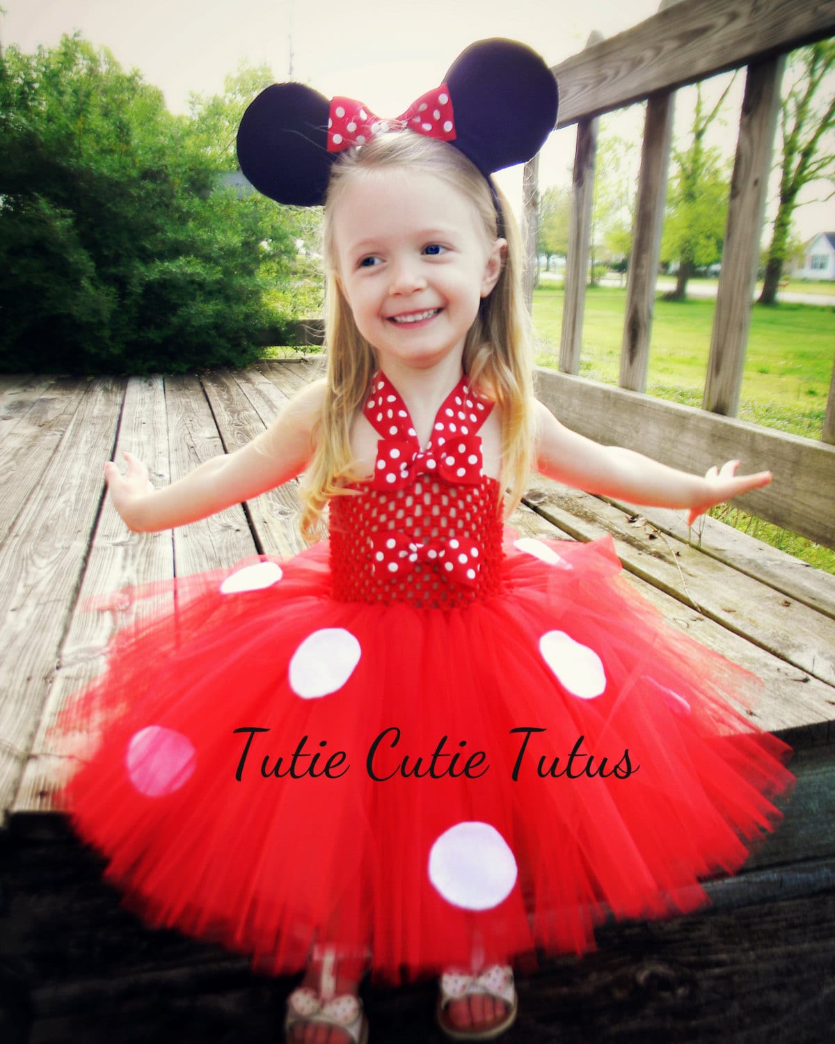 Minnie Mouse dress- Minnie Mouse tutu dress-Minnie Mouse costume-Minni –  Pink Toes & Hair Bows