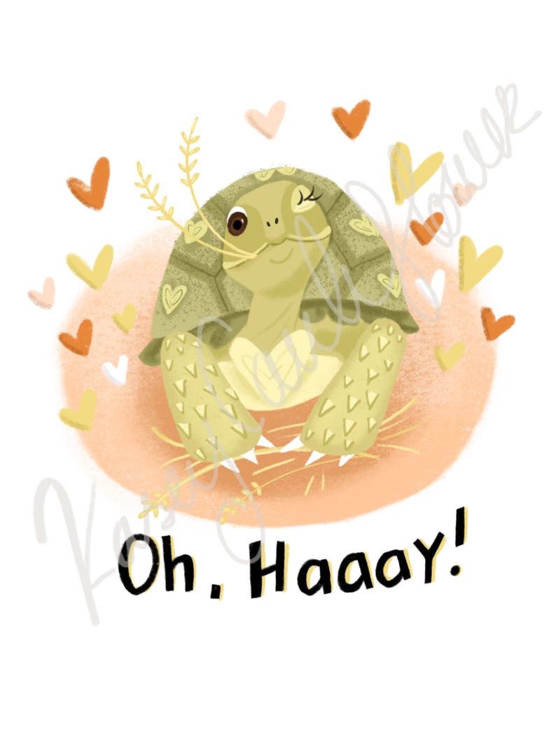 Hay Tortoise Valentines Card image 2