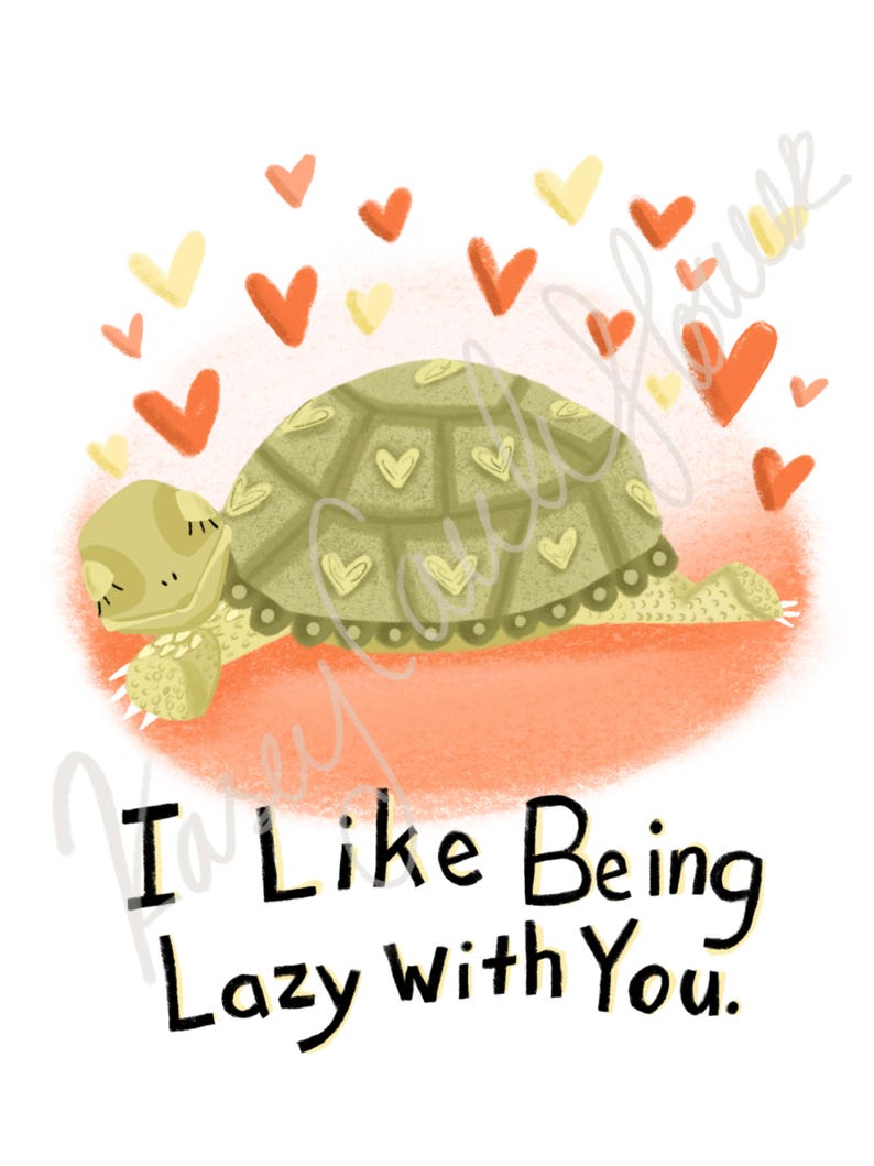Mix Pack Tortoise Valentines Cards 6 or 12 image 3
