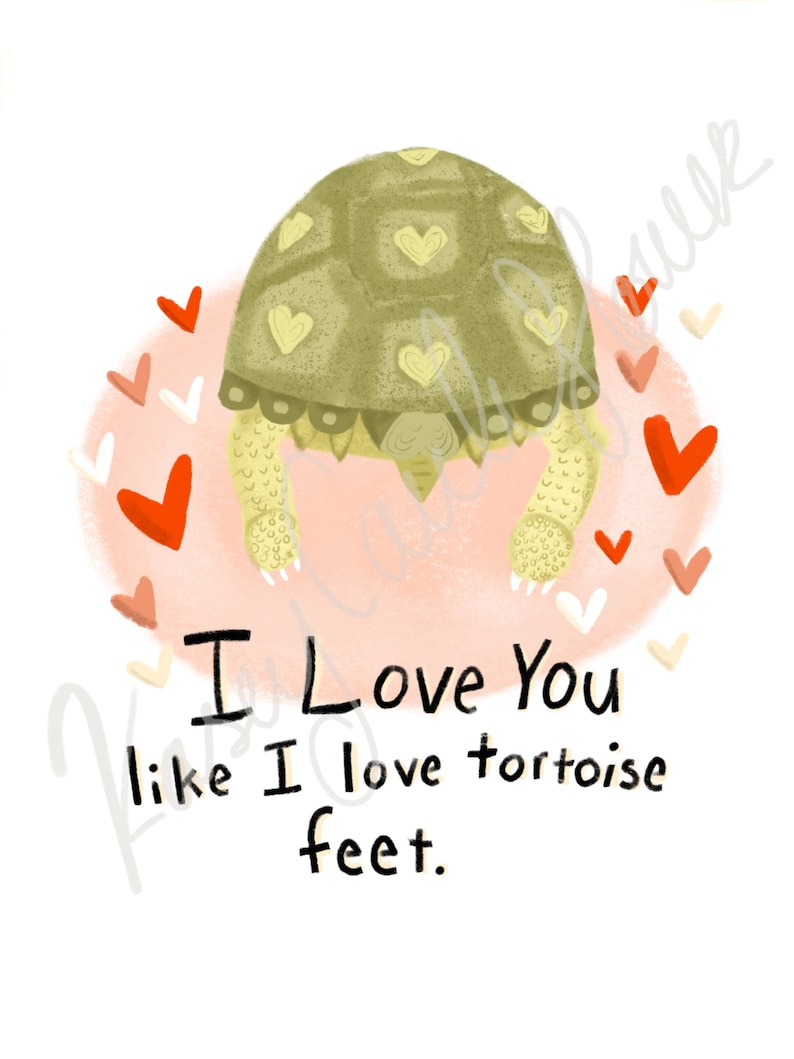 Mix Pack Tortoise Valentines Cards 6 or 12 image 7