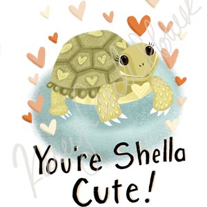 Mix Pack Tortoise Valentines Cards 6 or 12 image 4