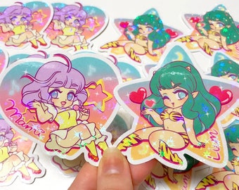 Magical Girl Holo Stickers! Mami and Lum!