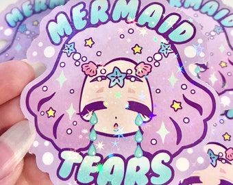 Mermaid Tears 3" holo stickers!