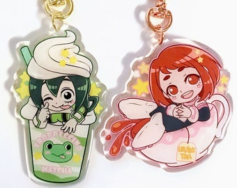 BNHA Froppyccino and Uravi-Tea double sided Keychains!