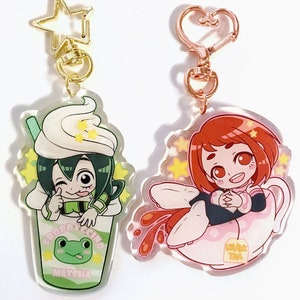 BNHA Froppyccino and Uravi-Tea double sided Keychains!