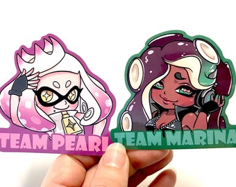 Splatoon 2 Team Marina or Team Pearl 3" Stickers!