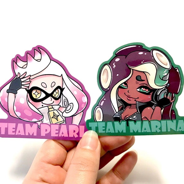 Splatoon 2 Team Marina or Team Pearl 3" Stickers!