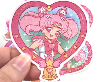 Sailor Moon Chibi Moon holo stickers!