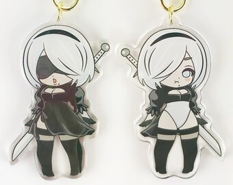 Nier 2B Double Sided 3" Keychain!