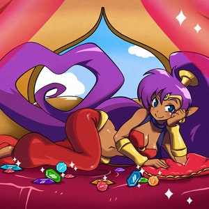 ¡Impresión holográfica de Shantae's Treasure de 11 x 17!