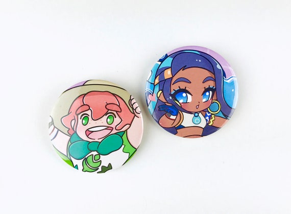 Pokemon Sword And Shield Nessa And Milo Pin Buttons